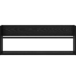 VidaXL Tijdschrift Rek Zwart Eiken 80 x 12 x 30 cm Bewerkt hout