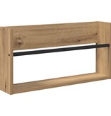 VidaXL Tijdschrift Rek Artisan Eiken 60 x 12 x 30 cm Bewerkt hout