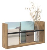 VidaXL Tijdschrift Rek Artisan Eiken 60 x 12 x 30 cm Bewerkt hout