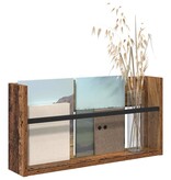 VidaXL Tijdschrift Rek met plank Oudhout 60 x 12 x 30 cm Bewerkt hout
