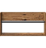 VidaXL Tijdschrift Rek met plank Oudhout 60 x 12 x 30 cm Bewerkt hout