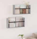VidaXL Tijdschrift Rek 2 pcs Grijs Sonoma 60 x 12 x 30 cm Bewerkt hout