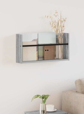 VidaXL Tijdschrift Rek Grijs Sonoma 60 x 12 x 30 cm Bewerkt hout