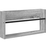 VidaXL Tijdschrift Rek Grijs Sonoma 60 x 12 x 30 cm Bewerkt hout