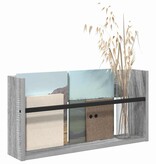 VidaXL Tijdschrift Rek Grijs Sonoma 60 x 12 x 30 cm Bewerkt hout