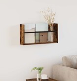 VidaXL Tijdschrift Rek Gerookt eiken 60 x 12 x 30 cm Bewerkt hout