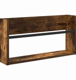 VidaXL Tijdschrift Rek Gerookt eiken 60 x 12 x 30 cm Bewerkt hout