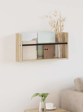 VidaXL Tijdschrift Rek Sonoma Eiken 60 x 12 x 30 cm Bewerkt hout
