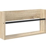 VidaXL Tijdschrift Rek Sonoma Eiken 60 x 12 x 30 cm Bewerkt hout