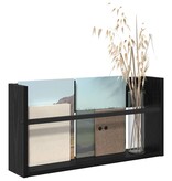 VidaXL Tijdschrift Rek Zwart Eiken 60 x 12 x 30 cm Bewerkt hout