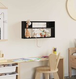 VidaXL Tijdschrift Rek Zwart Eiken 60 x 12 x 30 cm Bewerkt hout