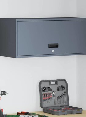 VidaXL Wandkast voor Garage Antraciet 80 x 33 x 35 cm