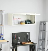 VidaXL Wandkast voor Garage Wit 80 x 33 x 35 cm Poedercoating staal