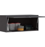 VidaXL Wandkast voor Garage Zwart 80 x 33 x 35 cm Poedercoating staal