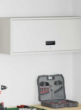 VidaXL Wandkast voor Garage Wit 90 x 33 x 35 cm Poedercoating staal