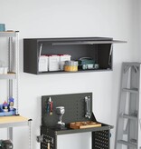 VidaXL Wandkast voor Garage Zwart 90 x 33 x 35 cm Poedercoating staal