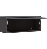 VidaXL Wandkast voor Garage Zwart 90 x 33 x 35 cm Poedercoating staal