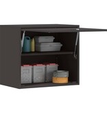 VidaXL Wandkast voor Garage Zwart 60 x 40 x 53 cm Poedercoating staal