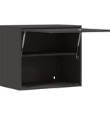 VidaXL Wandkast voor Garage Zwart 60 x 40 x 53 cm Poedercoating staal