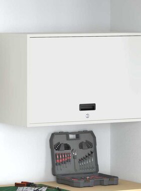 VidaXL Wandkast voor Garage Wit 80 x 40 x 53 cm Poedercoating staal