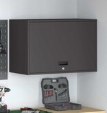 VidaXL Wandkast voor Garage Zwart 80 x 40 x 53 cm Poedercoating staal