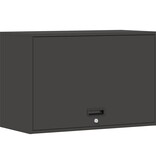 VidaXL Wandkast voor Garage Zwart 80 x 40 x 53 cm Poedercoating staal