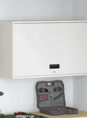 VidaXL Wandkast voor Garage Wit 90 x 40 x 53 cm Poedercoating staal