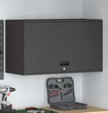 VidaXL Wandkast voor Garage Zwart 90 x 40 x 53 cm Poedercoating staal