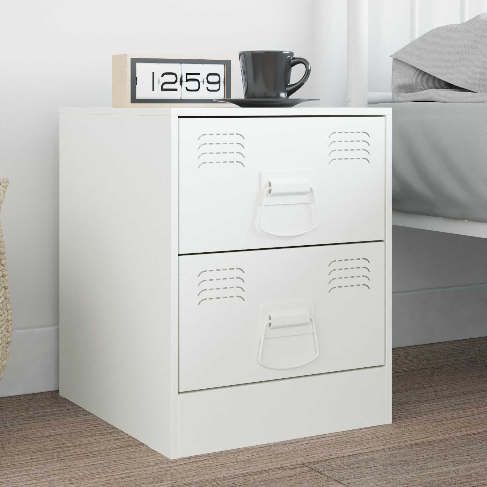 VidaXL Kast Handvatten 2 pcs Wit 85 x 45 mm Metaal