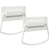 VidaXL Kast Handvatten 2 pcs Wit 85 x 45 mm Metaal