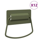 VidaXL Kast Handvatten 12 pcs Olijf Groen 85 x 45 mm Metaal