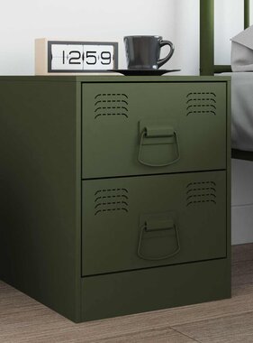 VidaXL Kast Handvatten 2 pcs Olijf Groen 85 x 45 mm Metaal