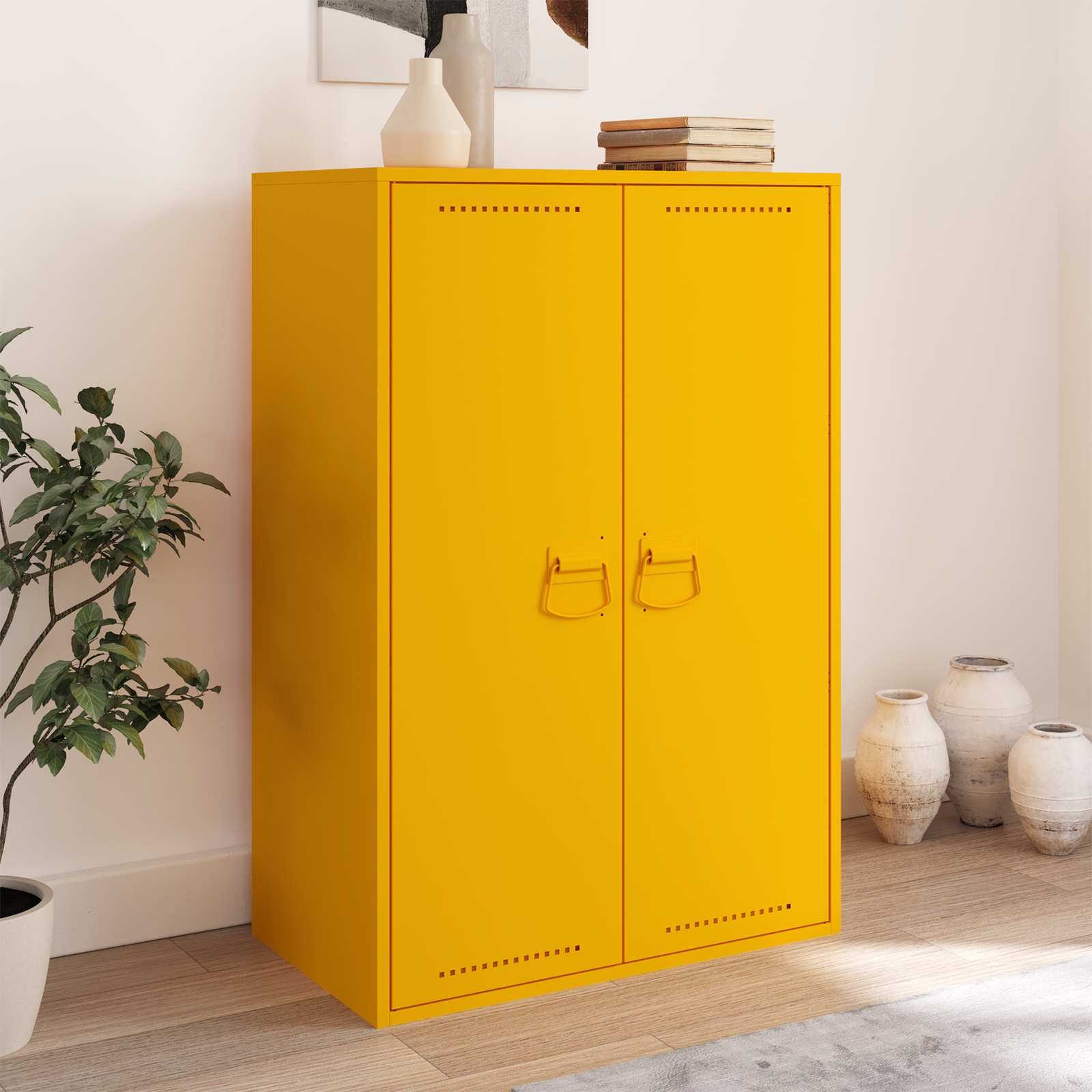 VidaXL Kast Handvatten 210 pcs Mosterdgeel 85 x 45 mm Metaal