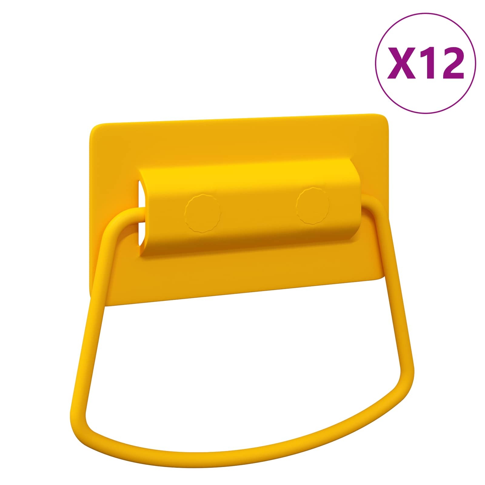 VidaXL Kast Handvatten 12 pcs Mosterdgeel 85 x 45 mm Metaal