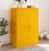 VidaXL Kast Handvatten 2 pcs Mosterdgeel 85 x 45 mm Metaal