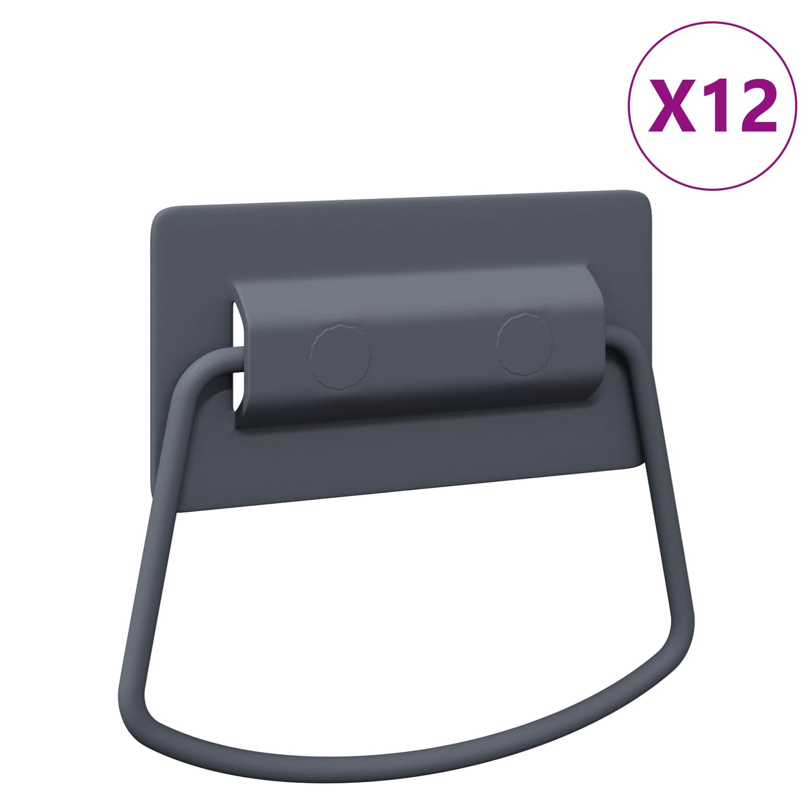VidaXL Kast Handvatten 12 pcs Antraciet 85 x 45 mm Metaal