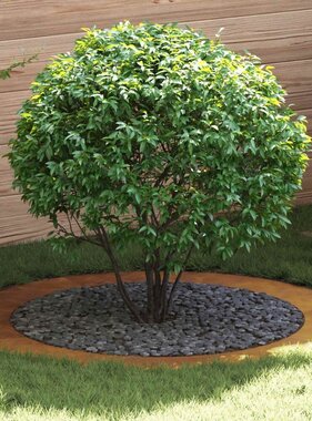 VidaXL geschikt voor platte boomring Bruin Ø90 / 120 cm Cortenstaal