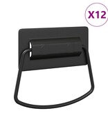 VidaXL Kast Handvatten 12 pcs Zwart 85 x 45 mm Metaal