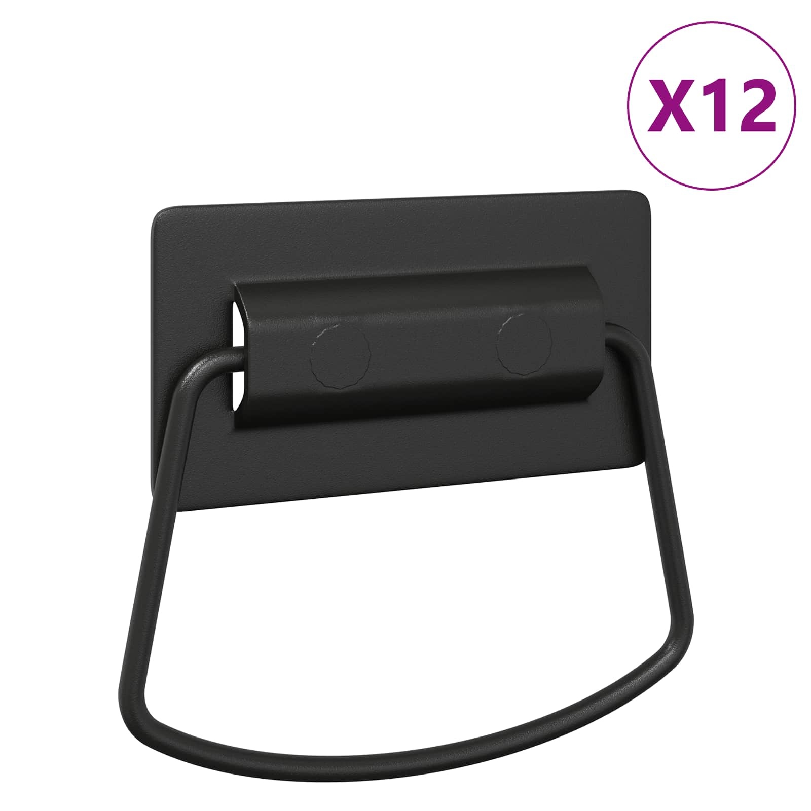 VidaXL Kast Handvatten 12 pcs Zwart 85 x 45 mm Metaal