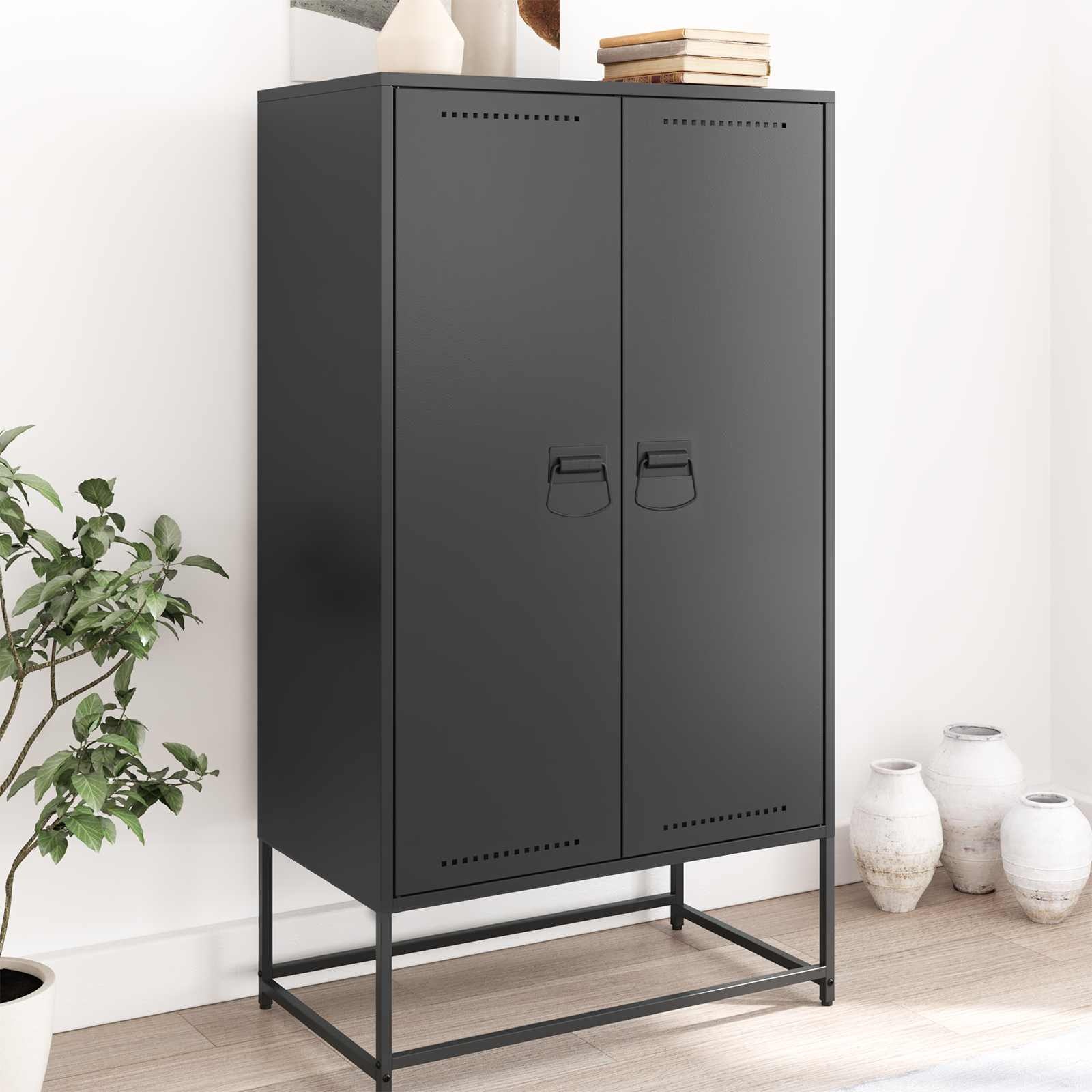 VidaXL Kast Handvatten 12 pcs Zwart 85 x 45 mm Metaal