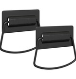 VidaXL Kast Handvatten 2 stuks Zwart 85 x 45 mm Metaal