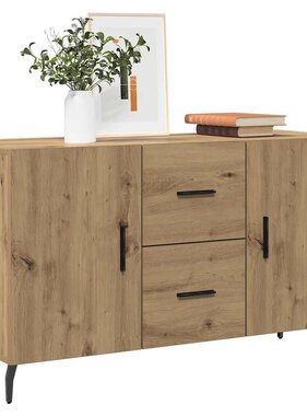 VidaXL Dressoir 100x36x60 cm bewerkt hout artisanaal eikenkleurig