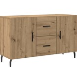 VidaXL Dressoir 100x36x60 cm bewerkt hout artisanaal eikenkleurig