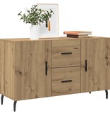 VidaXL Dressoir 100x36x60 cm bewerkt hout artisanaal eikenkleurig