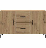 VidaXL Dressoir 100x36x60 cm bewerkt hout artisanaal eikenkleurig
