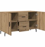 VidaXL Dressoir 100x36x60 cm bewerkt hout artisanaal eikenkleurig