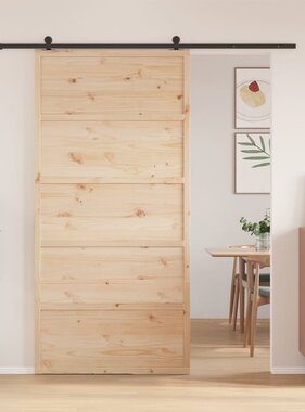 VidaXL Schuifdeur 100x208 cm massief grenenhout