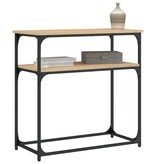 VidaXL Wandtafel 75x35,5x75 cm bewerkt hout sonoma eikenkleurig