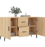 VidaXL Dressoir 100x36x60 cm bewerkt hout sonoma eikenkleurig
