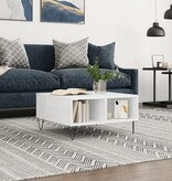 VidaXL Salontafel 60x60x30 cm bewerkt hout hoogglans wit